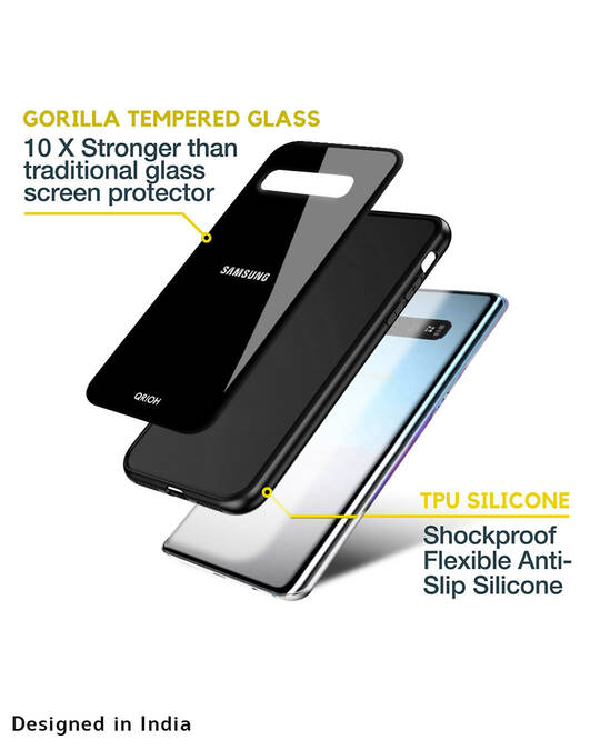 Shop Jet Black Glass Case For Samsung Galaxy S10 Lite-Design
