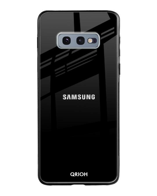 Shop Jet Black Glass Case For Samsung Galaxy S10e-Front