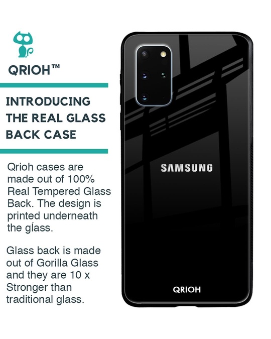 Shop Jet Black Glass Case For Samsung Galaxy S20 Plus-Back