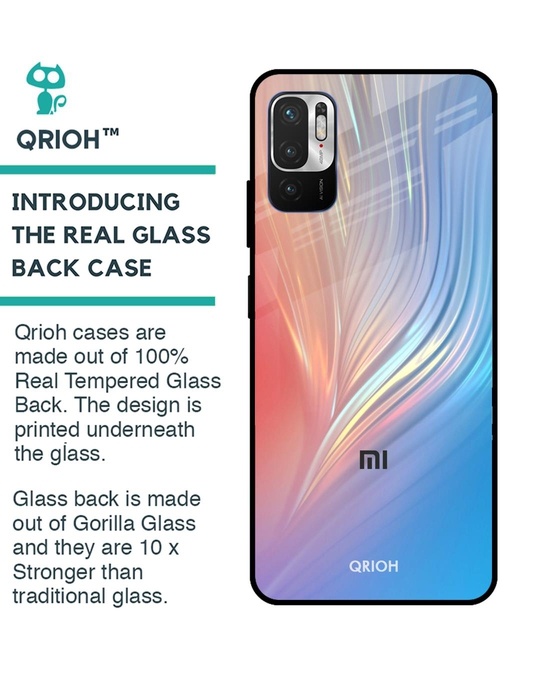 Shop Mystic Aurora Glass Case For Redmi Note 10t 5g-Back