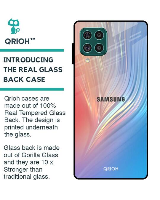 Shop Mystic Aurora Glass Case For Samsung Galaxy F62-Back