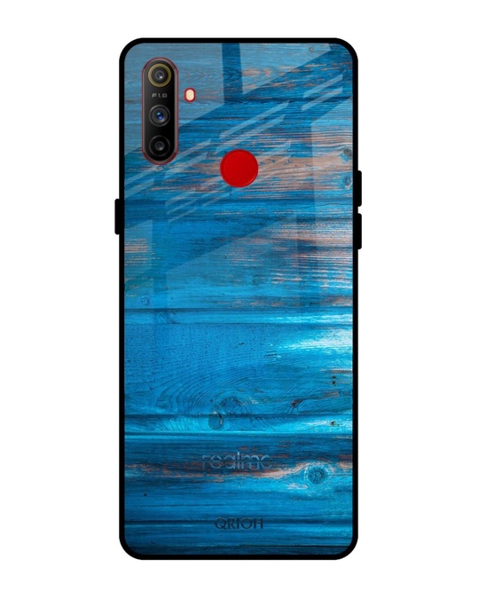 Shop Patina Finish Glass Case For Realme C3-Front
