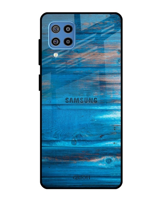 Shop Patina Finish Glass Case For Samsung Galaxy F22-Front