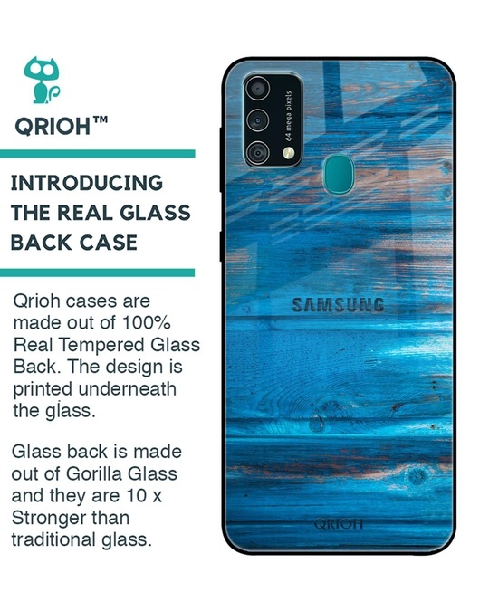 Shop Patina Finish Glass Case For Samsung Galaxy F41-Back
