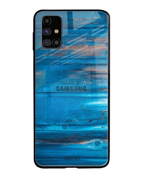Shop Patina Finish Glass Case For Samsung Galaxy M31s-Front
