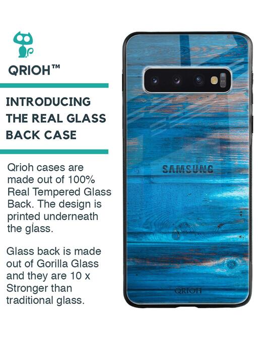 Shop Patina Finish Glass Case For Samsung Galaxy S10 Plus-Back
