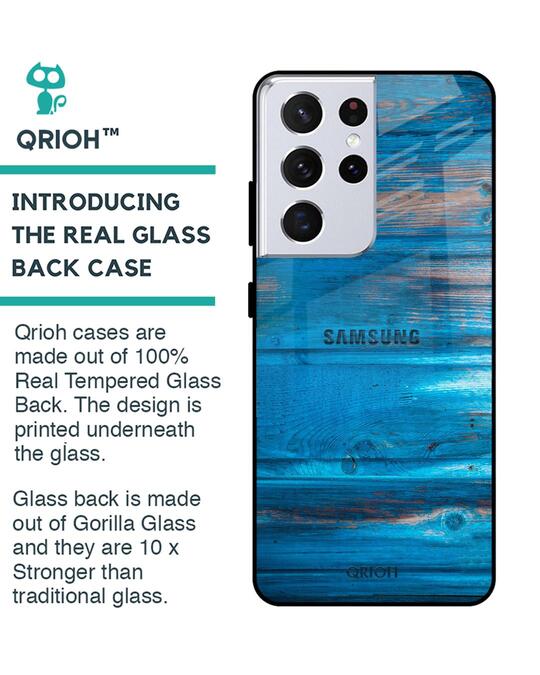 Shop Patina Finish Glass Case For Samsung Galaxy S21 Ultra-Back