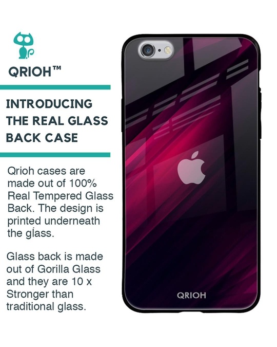Shop Razor Black Printed Premium Glass Case for Apple iPhone 6S (Shock Proof, Scratch Resistant)-Back