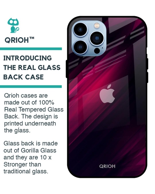 Shop Razor Black Glass Case For Iphone 13 Pro Max-Back