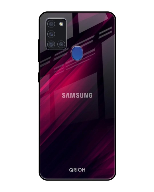 Shop Razor Black Glass Case For Samsung Galaxy A21s-Front