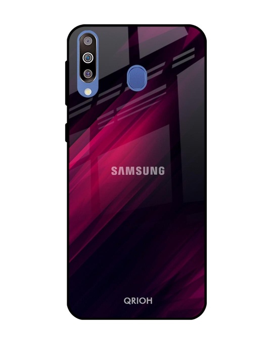 Shop Razor Black Glass Case For Samsung Galaxy M40-Front