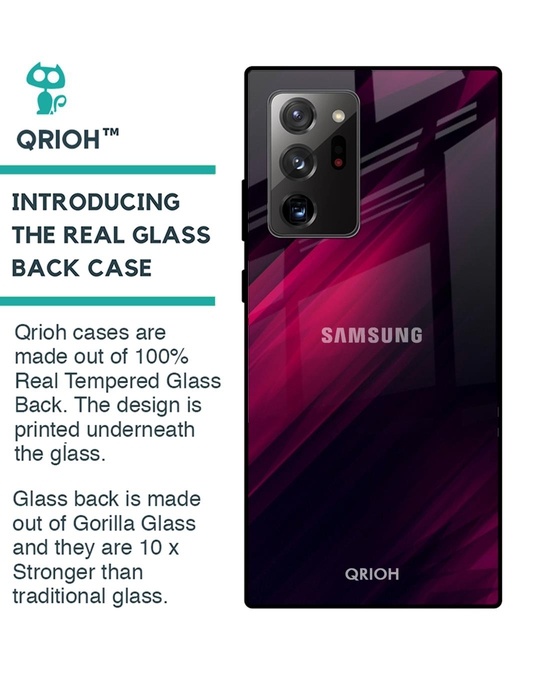 Shop Razor Black Glass Case For Samsung Galaxy Note 20 Ultra-Back