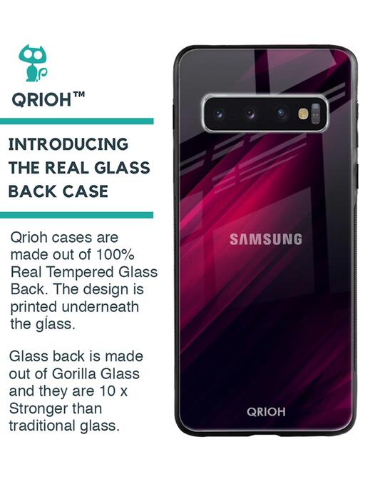 Shop Razor Black Glass Case For Samsung Galaxy S10-Back