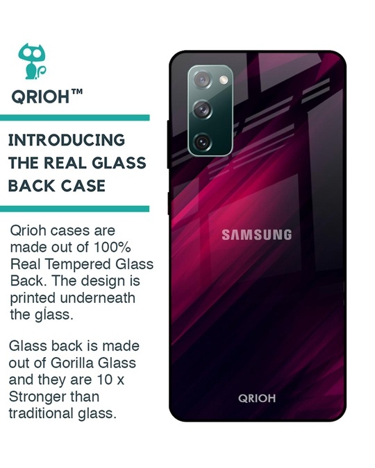 Shop Razor Black Glass Case For Samsung Galaxy S20 Fe-Back