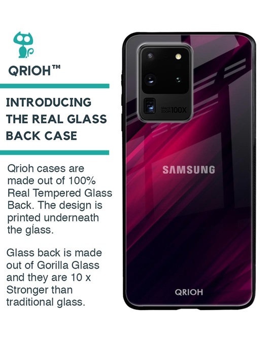 Shop Razor Black Glass Case For Samsung Galaxy S20 Ultra-Back