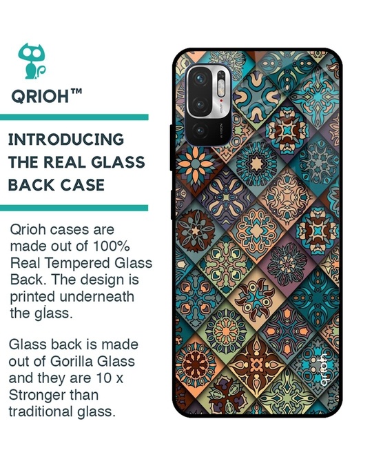 Shop Retro Art Glass Case For Redmi Note 10t 5g-Back