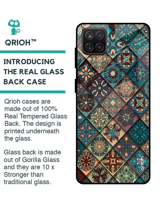 Shop Retro Art Glass Case For Samsung Galaxy A12-Back