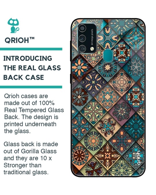 Shop Retro Art Glass Case For Samsung Galaxy F41-Back