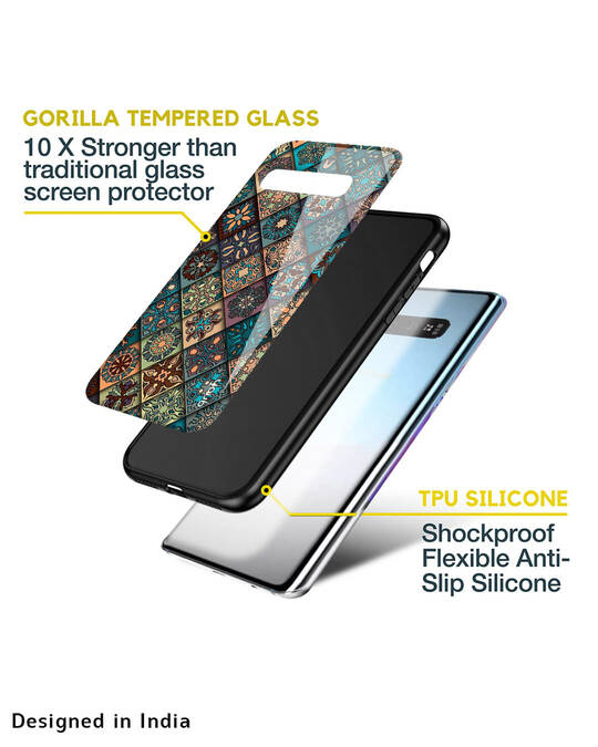 Shop Retro Art Glass Case For Samsung Galaxy M31 Prime-Design