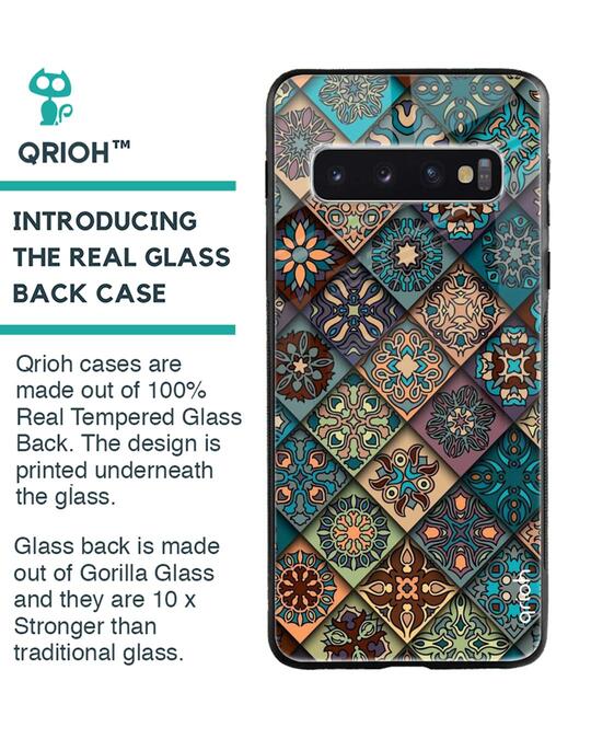Shop Retro Art Glass Case For Samsung Galaxy S10 Plus-Back