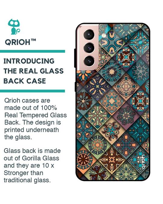 Shop Retro Art Glass Case For Samsung Galaxy S21 Plus-Back