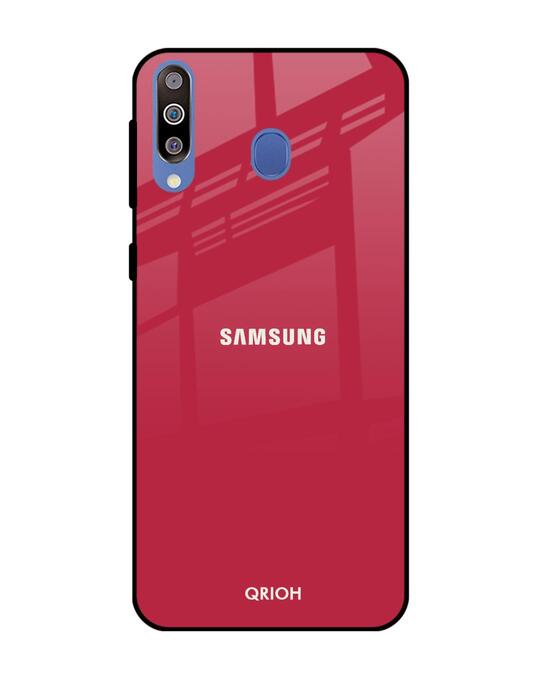 Shop Solo Maroon Glass Case For Samsung Galaxy M40