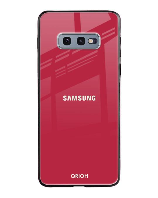 Shop Solo Maroon Glass Case For Samsung Galaxy S10e