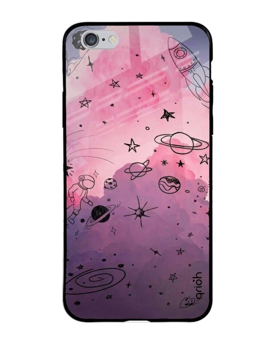 Shop Space Doodles Glass Case For Iphone 6 Plus-Front