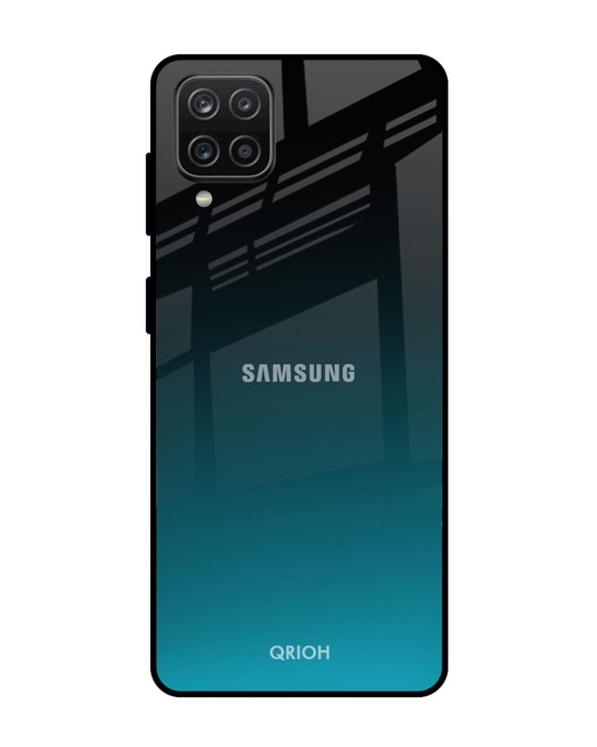 Shop Ultramarine Glass Case For Samsung Galaxy A12-Front