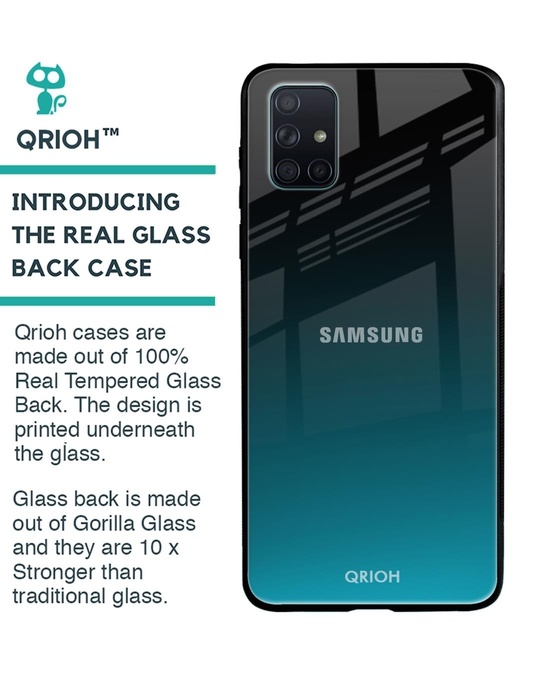 Shop Ultramarine Glass Case For Samsung Galaxy A71-Back
