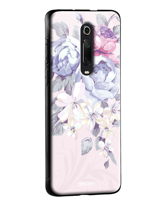 Shop Elegant Floral Glass Case For Xiaomi Mi 10 Pro