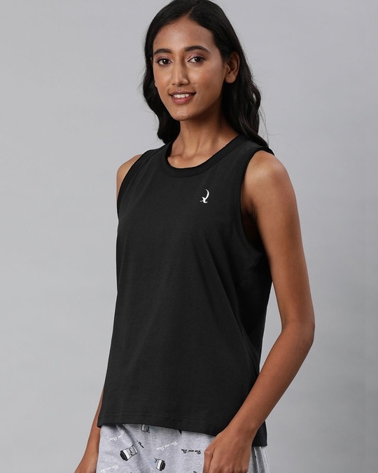 Shop Black Solid T Shirt-Design