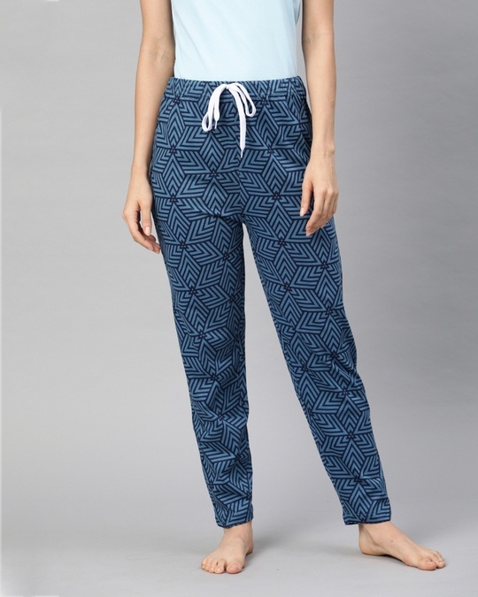 Shop Blue Graphic Pyjamas-Front