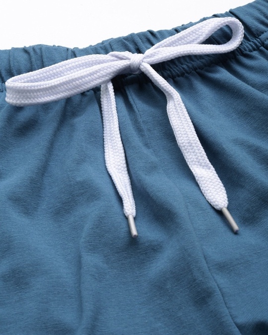 Shop Blue Solid Shorts-Full