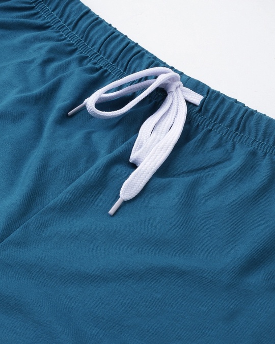 Shop Blue Solid Trackpants-Full