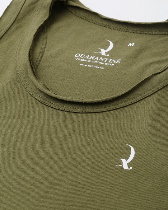 Shop Green Solid T Shirt-Full