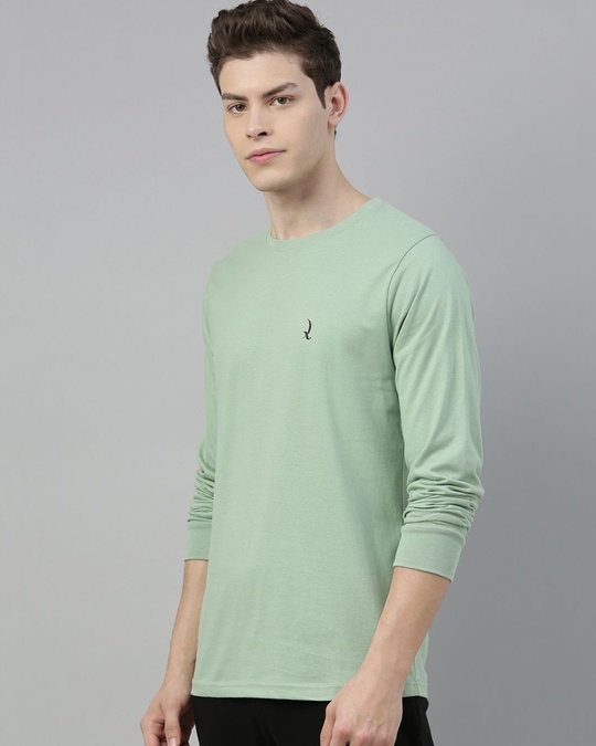 Shop Green Solid T Shirt-Design