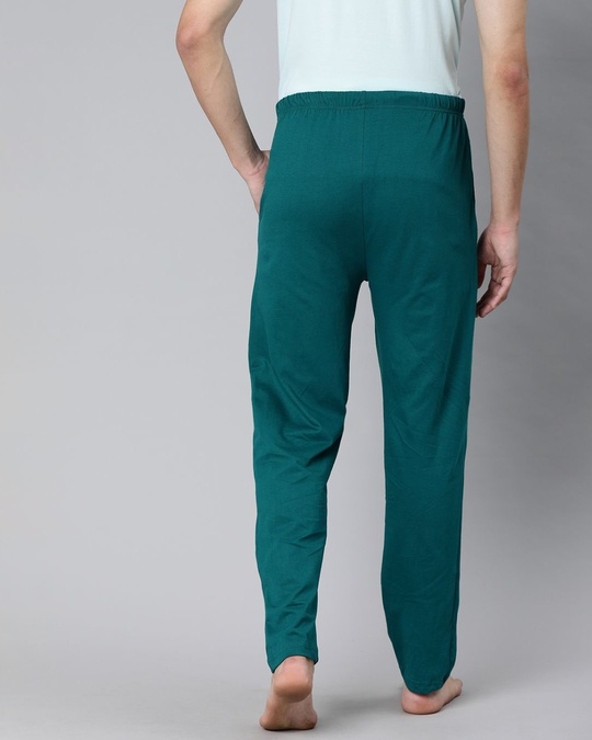 Shop Green Solid Trackpant-Back