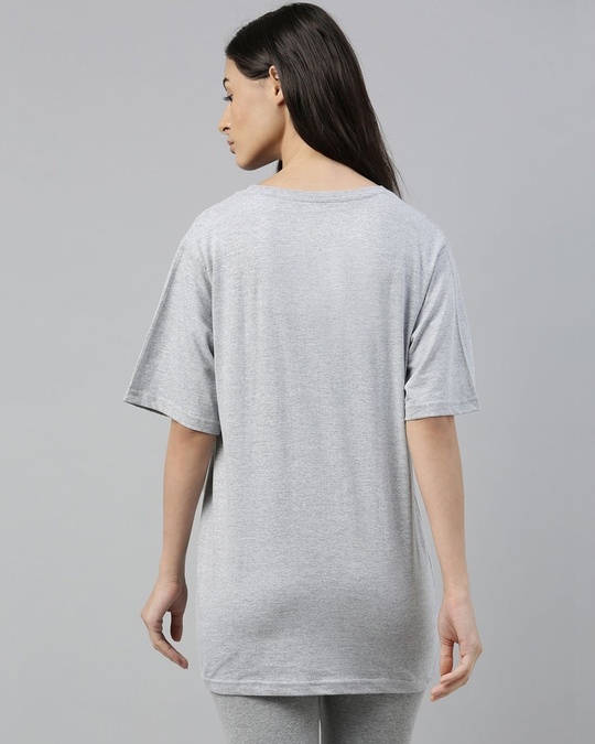 Shop Grey Graphic Print T Shirt-Back