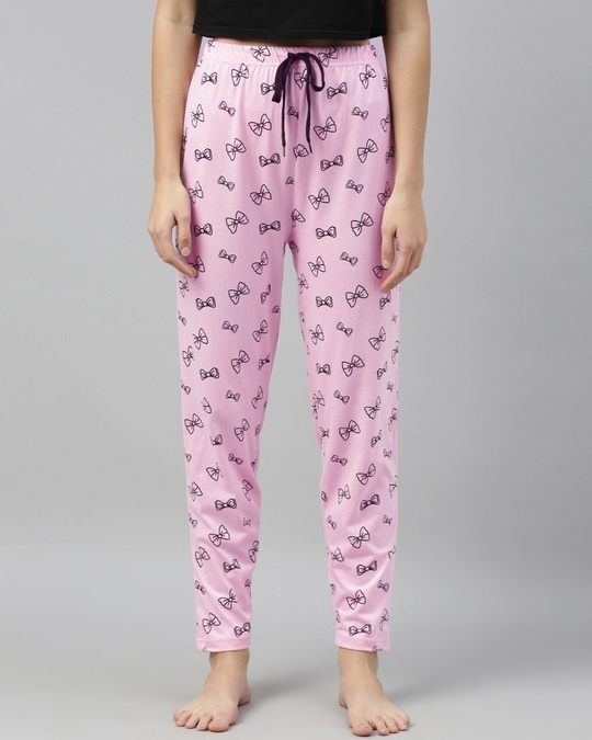 Shop Pink Graphic Pyjamas-Front