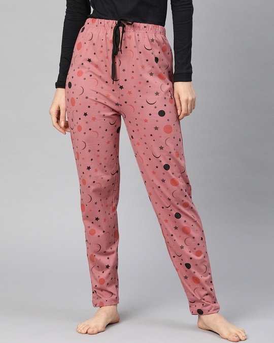 Shop Pink Graphic Pyjamas-Front