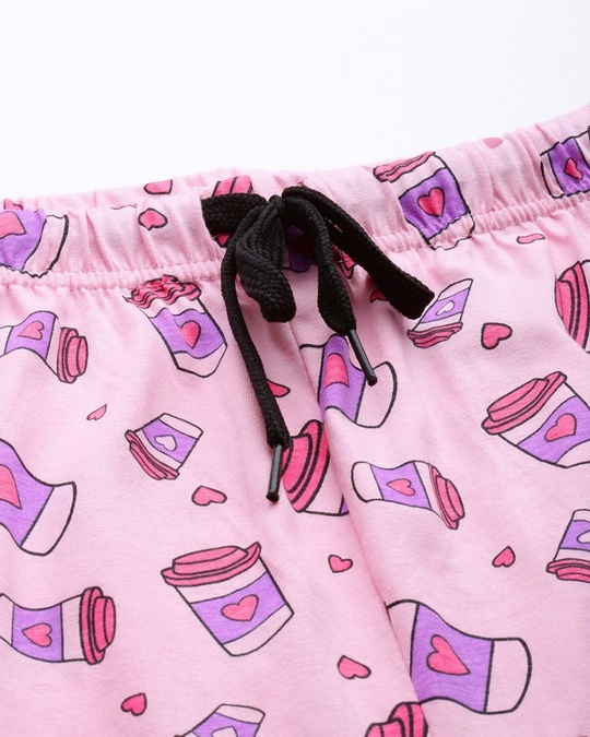 Shop Women's Pink Graphic Print Shorts-Full
