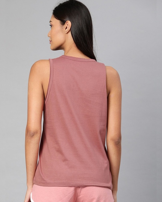 Shop Pink Solid T Shirt-Back