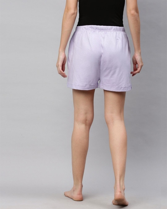 Shop Women's Purple Mid-Rise Shorts-Back