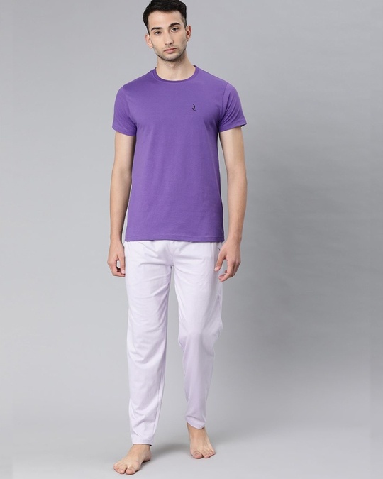 Shop Purple Solid T Shirt