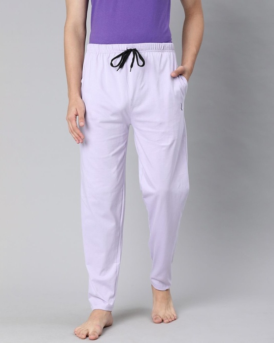 Shop Purple Solid Trackpant-Front