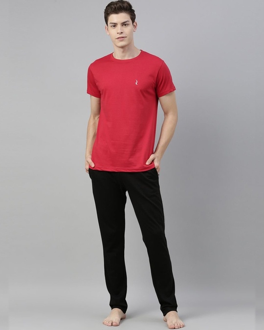 Shop Red Solid T Shirt