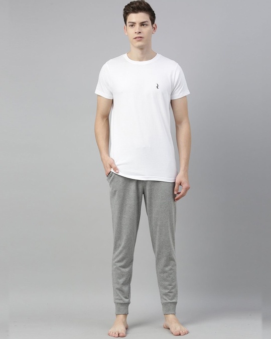 Shop White Solid T Shirt