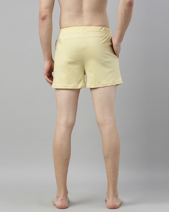 Shop Yellow Solid Boxer-Back