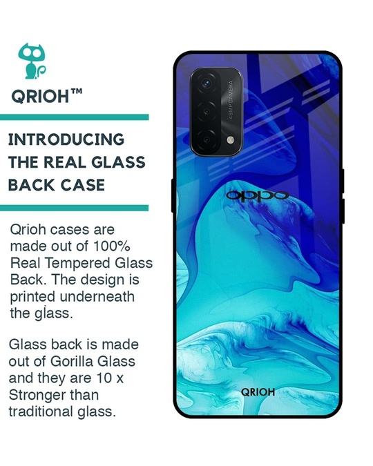 Shop Raging Tides Printed Premium Glass Cover for Oppo A74 (Shock Proof, Lightweight)-Back